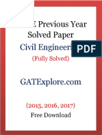 GATE Previous Year Solved Papers Civil