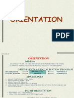 Orientation and Placement