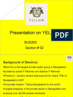 Presentation On YELLOW: BUS203 Section # 02