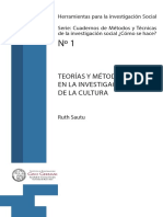 Teorías y Métodos en La Investigación de La Cultura PDF