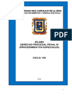 08 Derecho Procesal Penal III Procedimientos Especiales