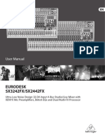 Behringer Eurodesk sx2442fx Manual Do Proprietario PDF