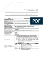 Course Structure of IT-601, Database Management System: Department of Information Technology