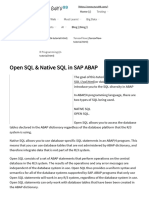 Open SQL and Native SQL in SAP ABAP PDF