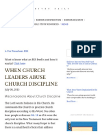 When Church Leaders Abuse Church Discipline