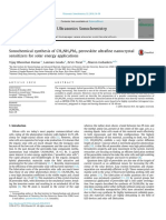 Sonochemical Synthesis of CH3NH3PbI3