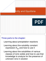 Solubility and Equilibria