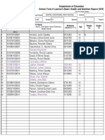 School Form 8 SF8 Learner Basic Health and Nutrition Report