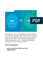 Summary of MBR Vs GPT