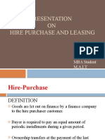 Lease and Hire Purchase