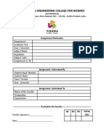 Shri Vishnu Engineering College For Women: Assignment Particulars