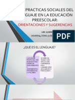 Las Practicas Sociales Del Lenguaje en La Educación Preescolar