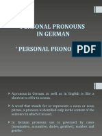 Personal Pronouns German