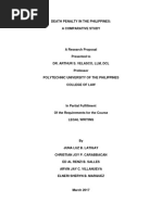 Death Penalty in The Philippines A Comparative Study Research Proposal 1