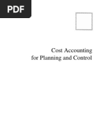 Cost Accounting For Planning and Control