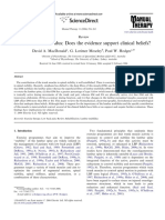 The Lumbar Multifidus: Does The Evidence Support Clinical Beliefs?