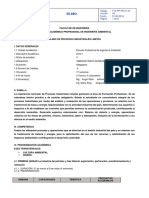 Silabo de Procesos Industriales Limpios I 2014-I PDF