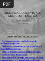 Modificari Recente Ale Mediului Terestru