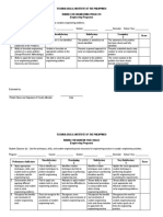 Technological Institute of The Philippines Rubric For Engineering Projects (Engineering Programs)