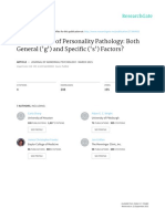 The Structure of Personality Pathology: Both General ('G') and Specific ('S') Factors?