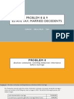 Problem 8 & 9 Estate Tax: Married Decedents: Caraig Dela Cruz Tan