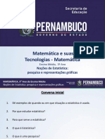 Noções de Estatística Pesquisa e Representações Gráficas