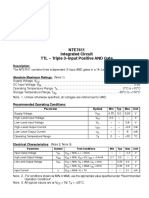 NTE7411 Integrated Circuit TTL Triple 3 Input Positive AND Gate