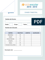 Examen 2do Trimestre Quinto