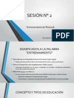 Sesion 2 Entrenamiento Personal Conceptos, Tipos, Propósitos, y Ciclo de Entrenamiento