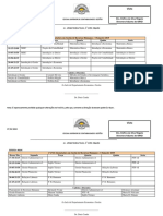 Horarios Noite ISem2019