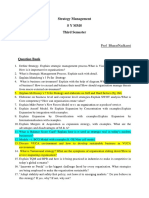 Strategy Management Symms Third Semester: Prof Bharatnadkarni