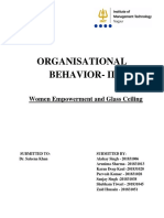 Organisational Behavior-Ii: Women Empowerment and Glass Ceiling