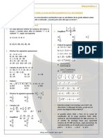 Ficha de Repaso de Matemática 3ro de Secundaria