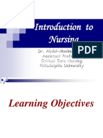 Introduction To Nursing: Dr. Abdul-Monim Batiha Assistant Professor Critical Care Nursing Philadelphia University