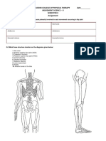 Ziauddin College of Physical Therapy Date - Movement Science - Ii Semester Ii Assignment