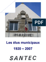 Municipalités À Santec - Finistère de 1920 À 2008