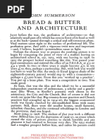 Bread and Butter and Architecture - John Summerson PDF