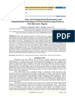 Cultural Diversity and Organizational Performance and Organizational Performance of Food and Beverages Firms in Port Harcourt, Nigeria