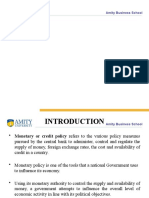 Monetary Policy: Amity Business School