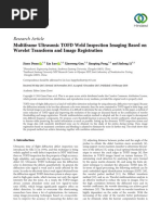 Research Article: Multiframe Ultrasonic TOFD Weld Inspection Imaging Based On Wavelet Transform and Image Registration