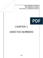 Directed Numbers: SMK Taman Universiti Mathematics Form 2 Teaching & Learning Module