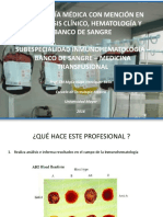 Inmunohematología y Banco de Sangre