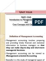 Unit 4 Cost Concept and Classification