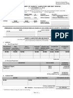 Sworn Statement of Assets, Liabilities and Net Worth