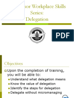 Supervisor Workplace Skills Series: Delegation