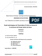 Etude Hydrologique de L'oued I - OUABDERH Said - 1494 PDF