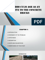 Bamboo Culm Ash As An Additive To The Concrete Bricks