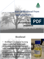 Production of Biodiesel From Jatropha Plant: Mohamed Harun Rajeed S