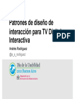 Patrones de Diseño de Interacción para TV Digital Interactiva