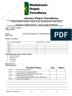 Mechatronics Project Consultancy: Payment Terms